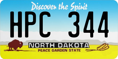 ND license plate HPC344