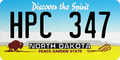 ND license plate HPC347