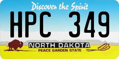 ND license plate HPC349