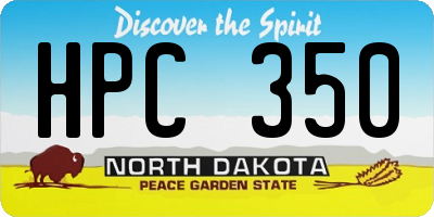 ND license plate HPC350