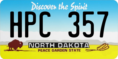 ND license plate HPC357