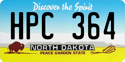 ND license plate HPC364