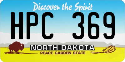 ND license plate HPC369