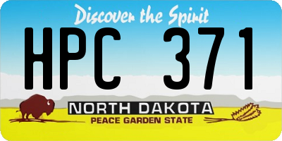 ND license plate HPC371