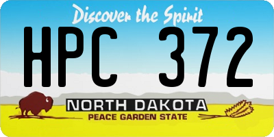 ND license plate HPC372