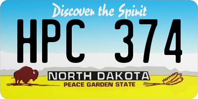 ND license plate HPC374