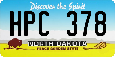 ND license plate HPC378