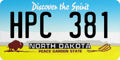 ND license plate HPC381