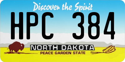 ND license plate HPC384