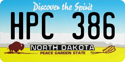 ND license plate HPC386