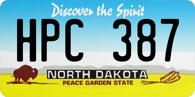 ND license plate HPC387