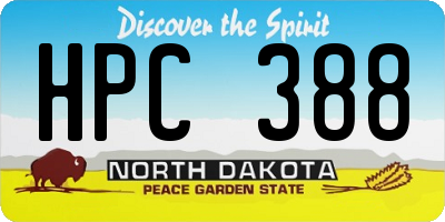 ND license plate HPC388