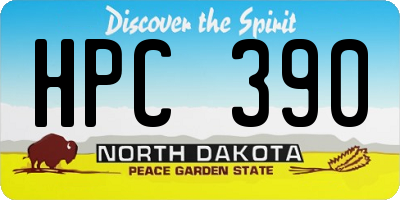 ND license plate HPC390