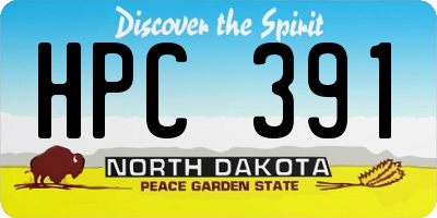 ND license plate HPC391