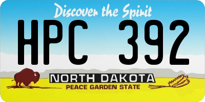 ND license plate HPC392