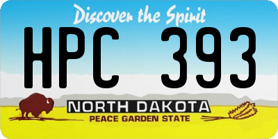 ND license plate HPC393