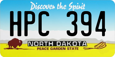 ND license plate HPC394