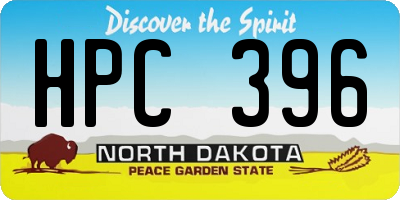 ND license plate HPC396