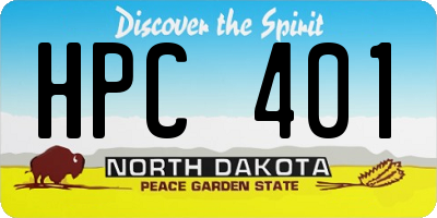 ND license plate HPC401