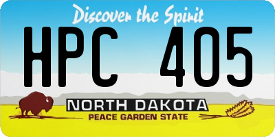 ND license plate HPC405