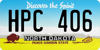 ND license plate HPC406