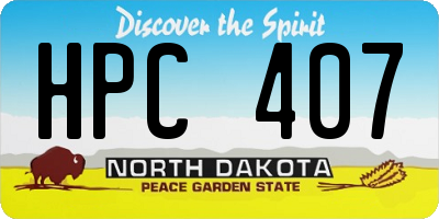 ND license plate HPC407