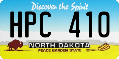 ND license plate HPC410