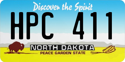 ND license plate HPC411