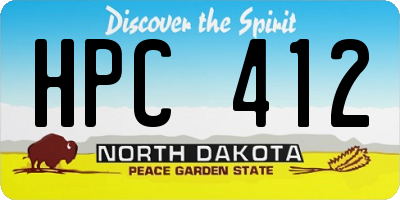 ND license plate HPC412