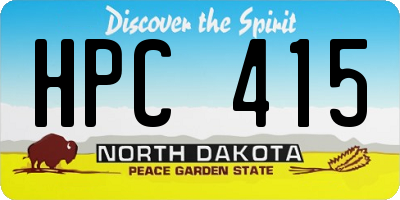 ND license plate HPC415