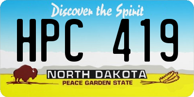 ND license plate HPC419