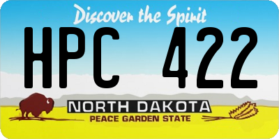 ND license plate HPC422