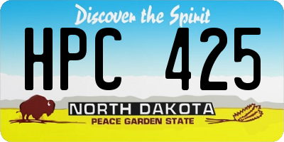 ND license plate HPC425