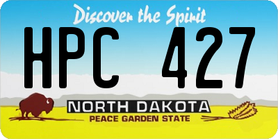 ND license plate HPC427