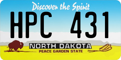 ND license plate HPC431