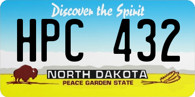 ND license plate HPC432