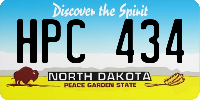 ND license plate HPC434