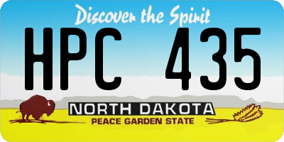 ND license plate HPC435