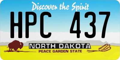 ND license plate HPC437