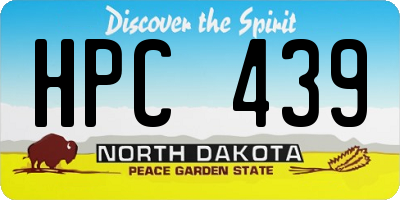 ND license plate HPC439