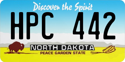 ND license plate HPC442