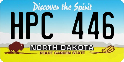 ND license plate HPC446