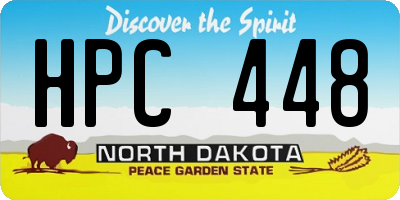 ND license plate HPC448