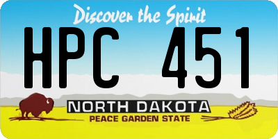 ND license plate HPC451
