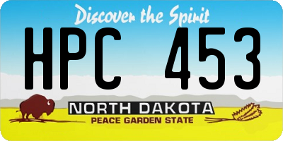 ND license plate HPC453