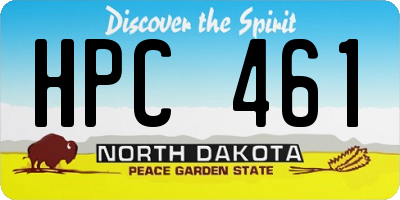 ND license plate HPC461