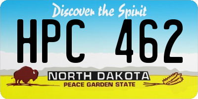 ND license plate HPC462