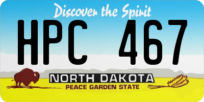 ND license plate HPC467