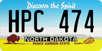 ND license plate HPC474