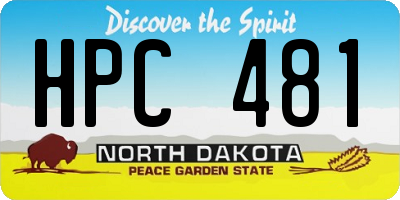 ND license plate HPC481